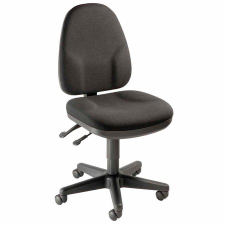 GLOBAL INDUSTRIAL Operator Chair, Fabric Upholstery, Black 252261BK
